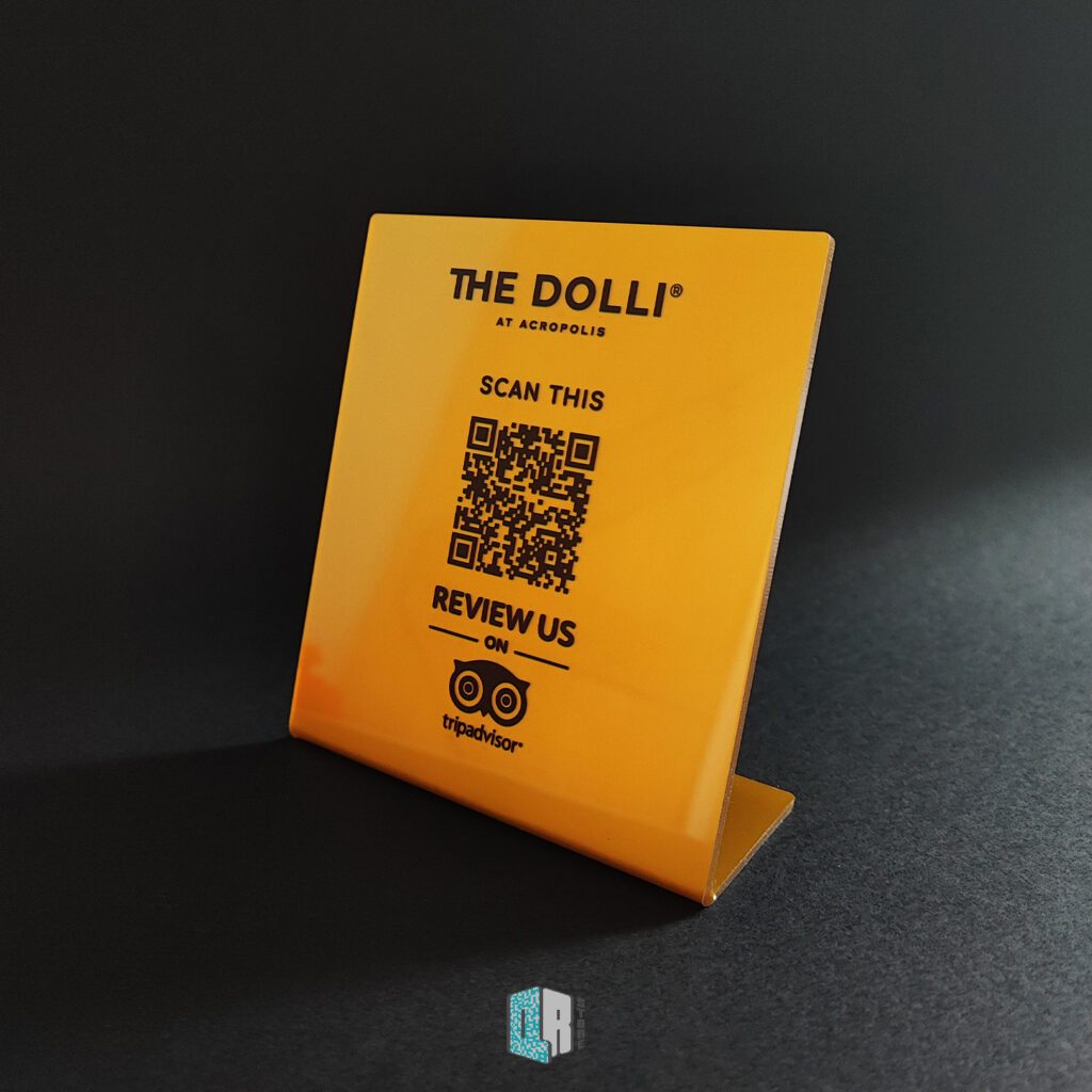 QR-store - Gold acrylic stand