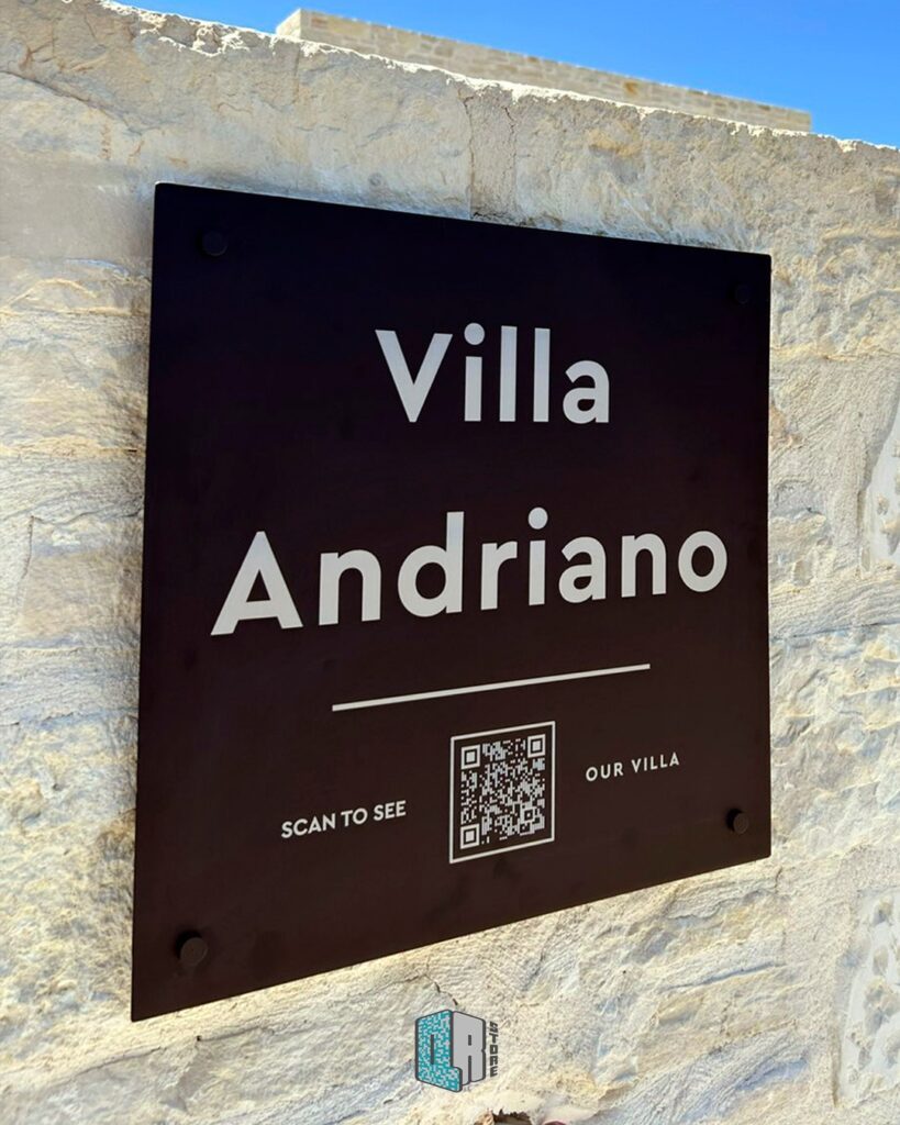 QR-store - Aluminium sign