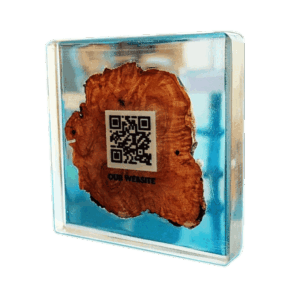 Clear resin + olive wood